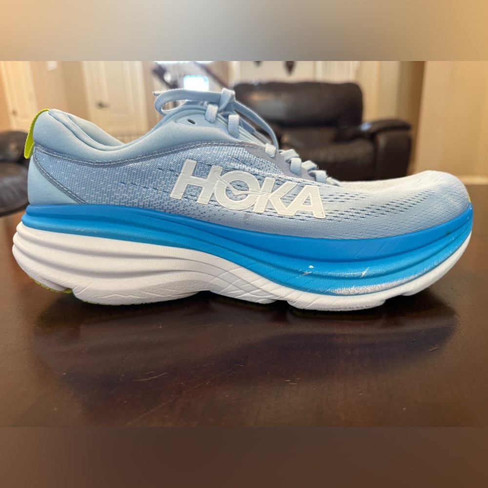 One set of Hoka men’s running shoes  bondi 8 size 10